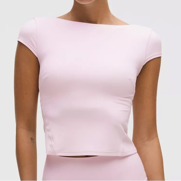Lululemon Athletica Light Pink Crop Top - Picture 1 of 8